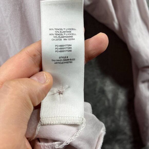 Wilfred Aritzia Womens Extra Large Top Pale Pink Tencel Soft Long Sleeve Button - Picture 7 of 11